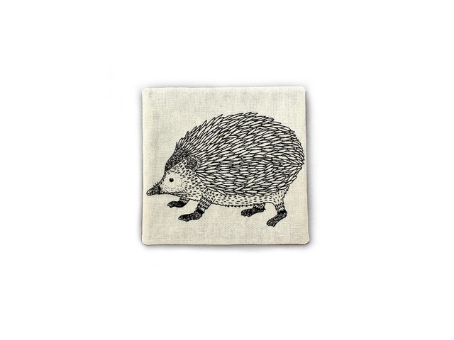 コットンリネンコースター The Hedgehog アイボリー