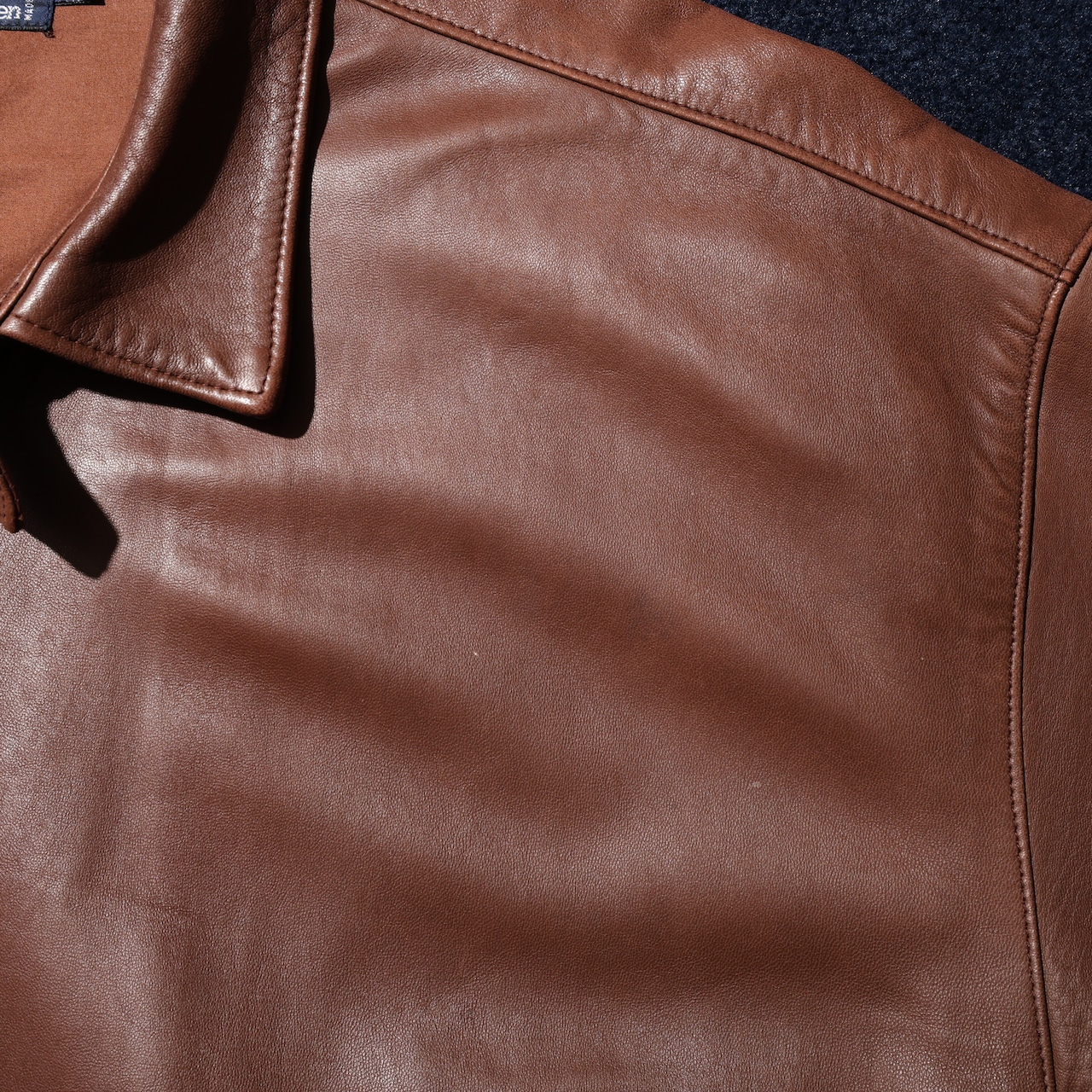 L ポニー無し Polo Ralph Lauren ラムスキン レザージャケット ブルゾン スウィングトップ ドラズラー Lambskin ポロラルフローレン