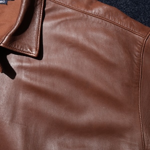 L ポニー無し Polo Ralph Lauren ラムスキン レザージャケット ブルゾン スウィングトップ ドラズラー Lambskin ポロラルフローレン