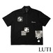 【LUTI/ルーティー】LOVERS WORK SHIRT 半袖シャツ / BLACK / 004-13199