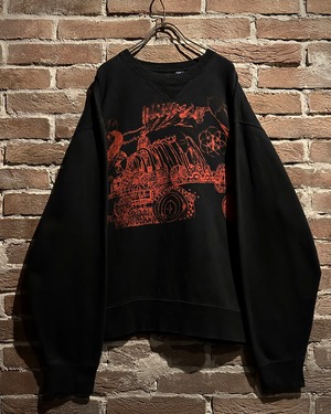 【Caka act3】“GAP” Special Graphic Loose Sweatshirt