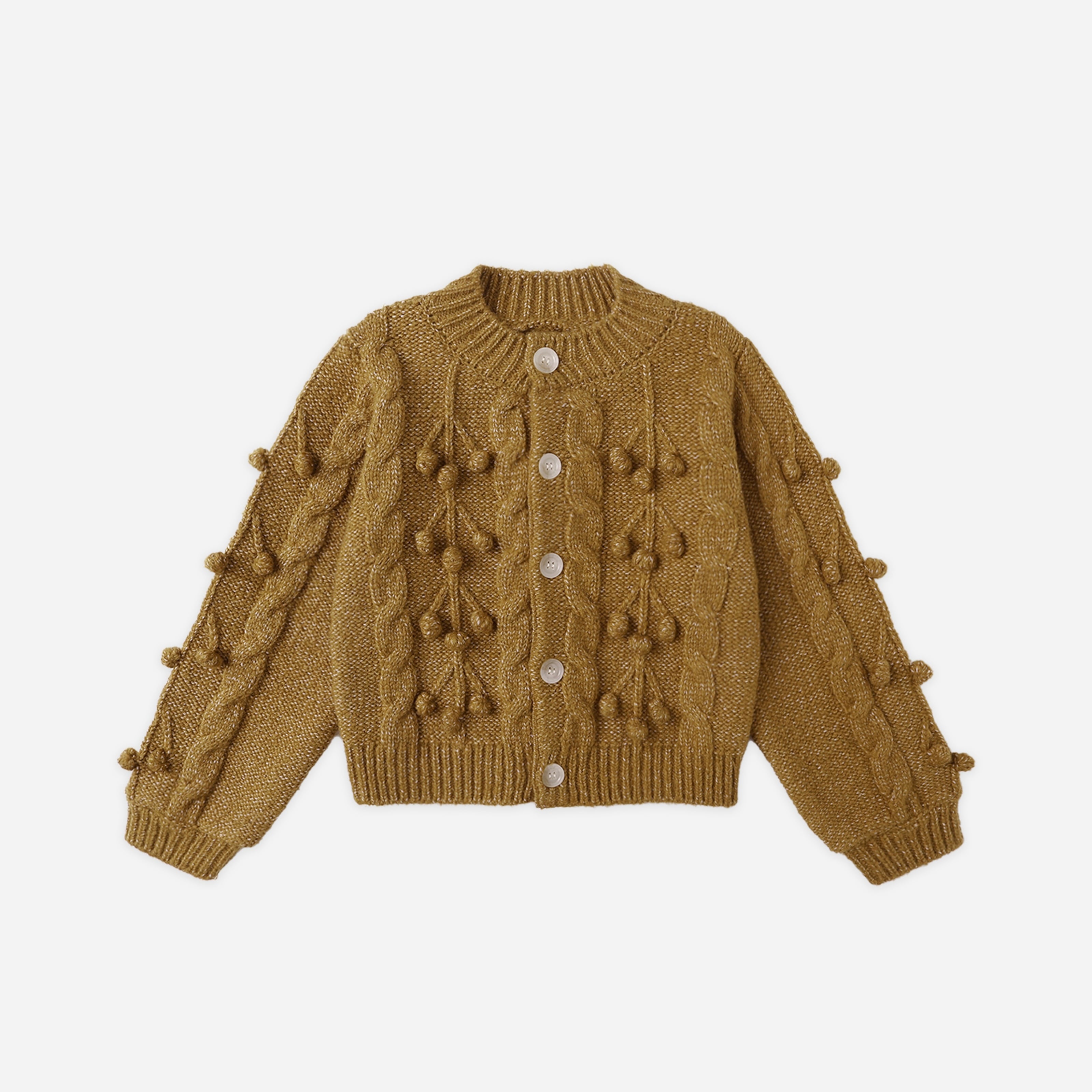 Rylee & Cru ライリーアンドクルー ボブルカーディガン 4-5Ｙ Rylee + Cru (ライリー アンド クルー) / BOBBLE CARDIGAN / GOLDEN