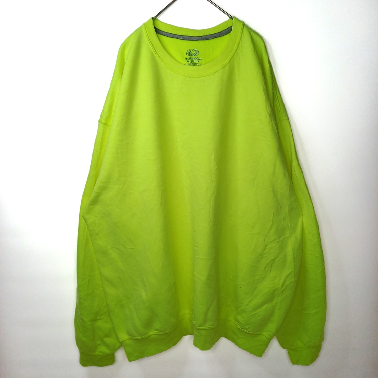 フルーツオブザルーム　クルーネック　スウェット　無地トレーナー　太アーム　2XL
