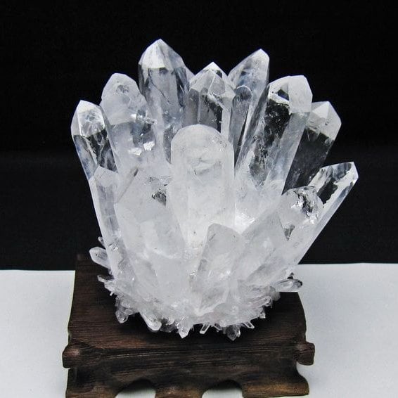 水晶 クラスター 水晶 原石 台座付属 一点物 182-8620 | 天然石