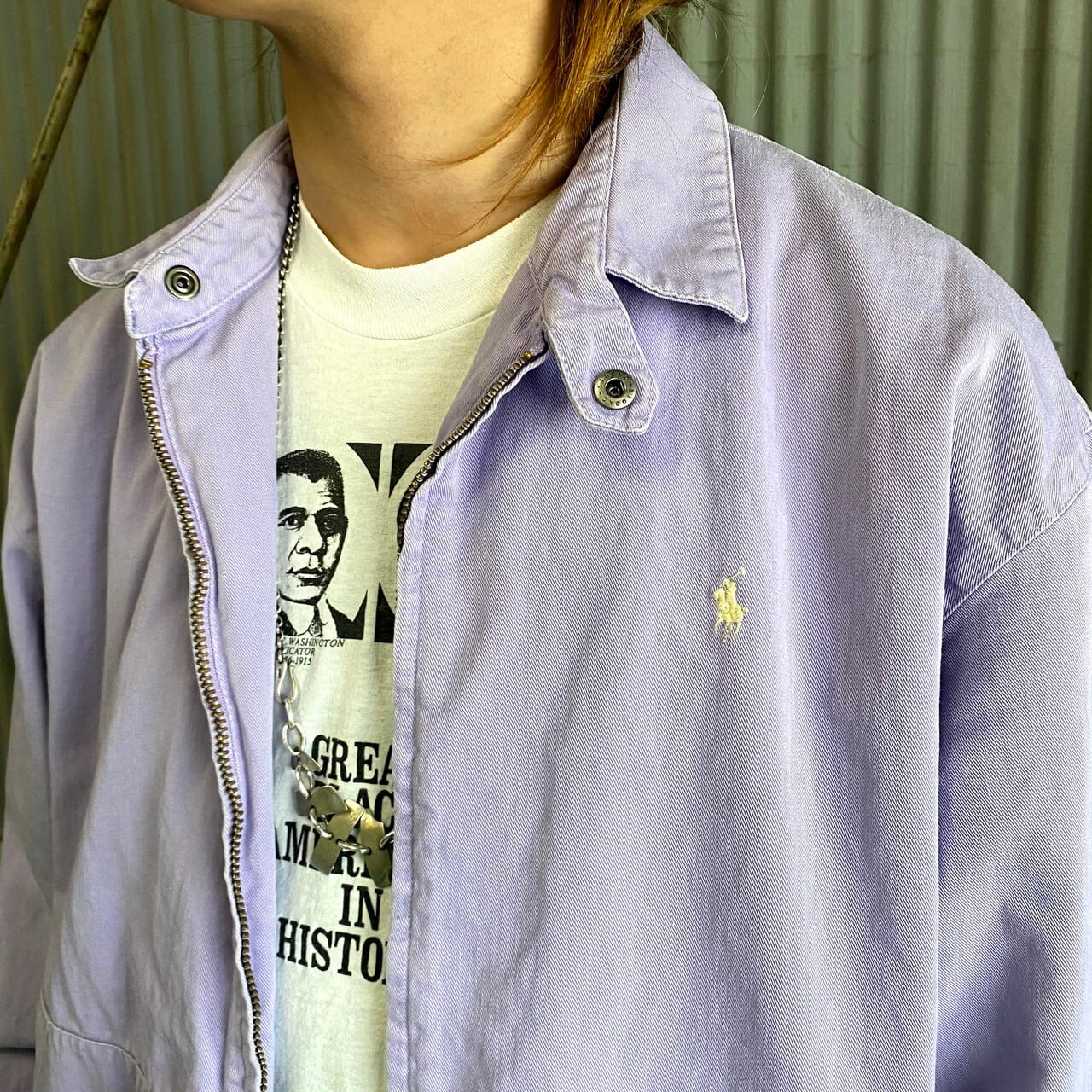 ポロバイラルフローレン スイングトップ メンズL 古着 Polo by Ralph