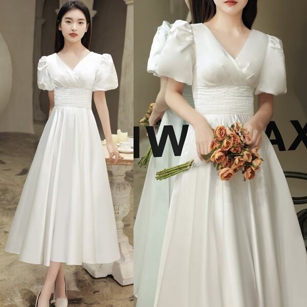 大きいサイズ レディース 新作 21 ワンピースドレス ワンピース 夏 二次会 ワンピース ロングワンピース ロング丈 ロング ドレス パーティードレス ロング パーティドレス 半袖ワンピース フレアワンピース ハイウエスト パフスリーブ 光沢感 体型カバー お呼ばれ