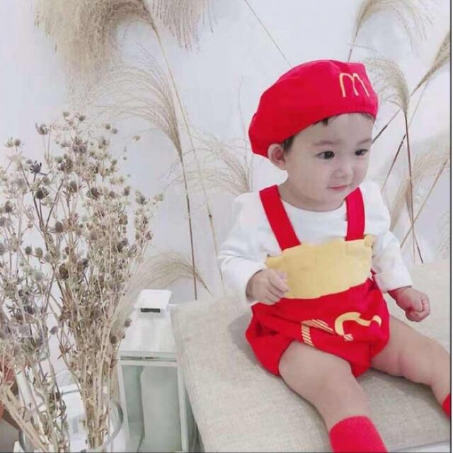 ハロウィン コスプレ 子供 ベビー 仮装ポテト マクドナルド ロンパース 100