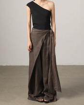 Wrap wide-leg Pants  L0080