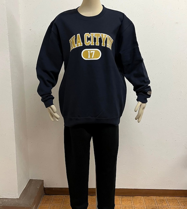 【INACITY APPAREL】10.0オンス クルーネック スウェット　ネイビー　限定品