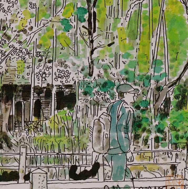 A4サイズ「 京都 哲学の道 新緑」 京の水彩画工房 | 京の水彩画工房 みちや