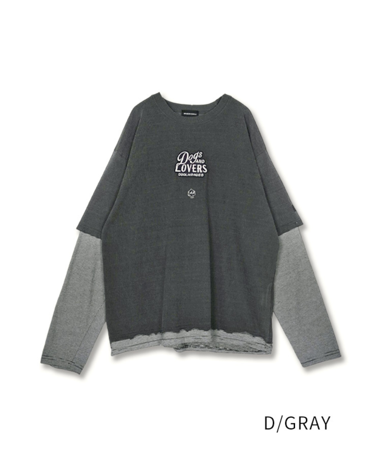 ショートスリーブレイヤードTシャツ (D/GRAY) CQ-49034