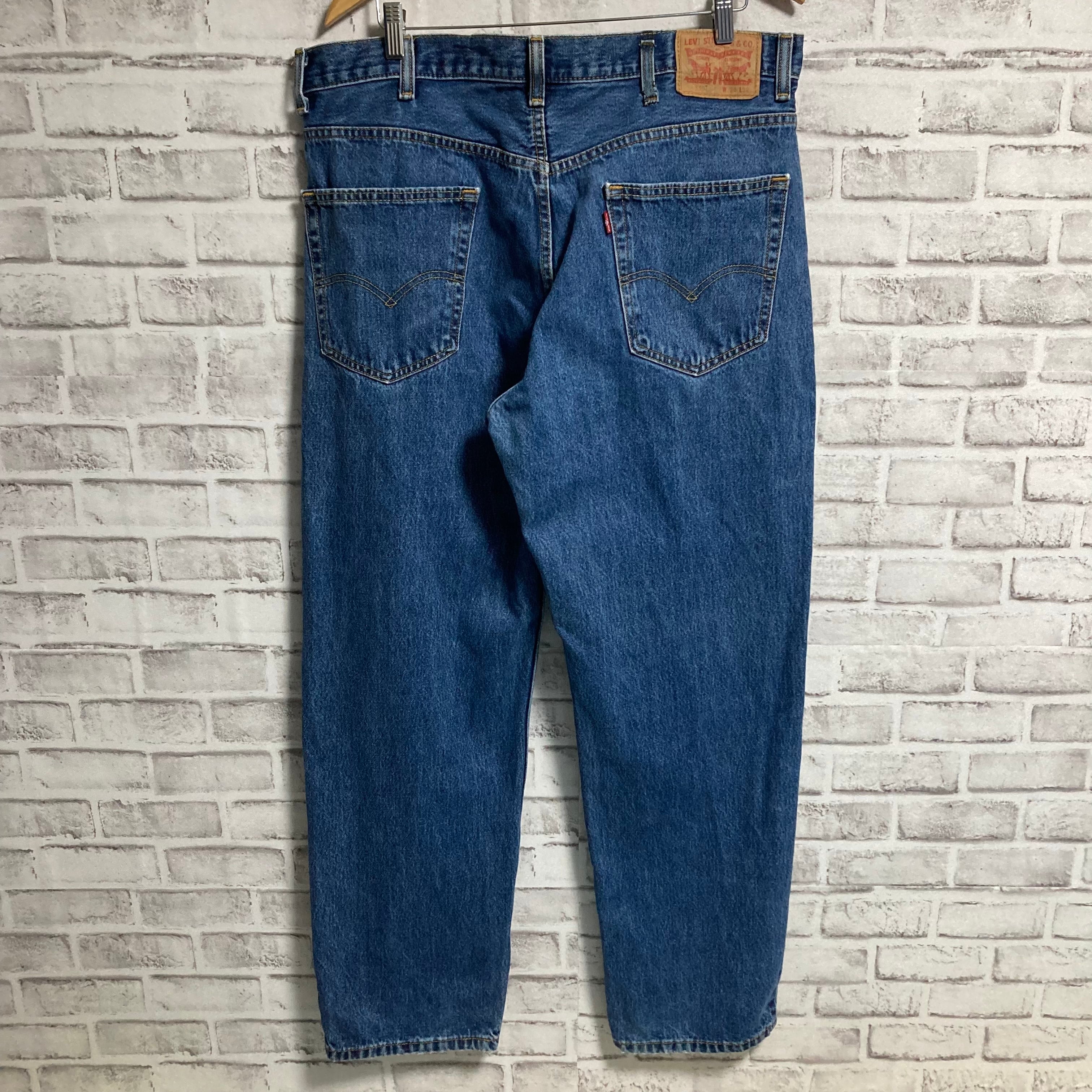 【Levi’s 550】W38×L32 Denim Jeans リーバイス 550 ブルーデニム ウォッシュデニム ジーンズ ジーパン  リラックスフィット テーパード アメリカ USA 古着