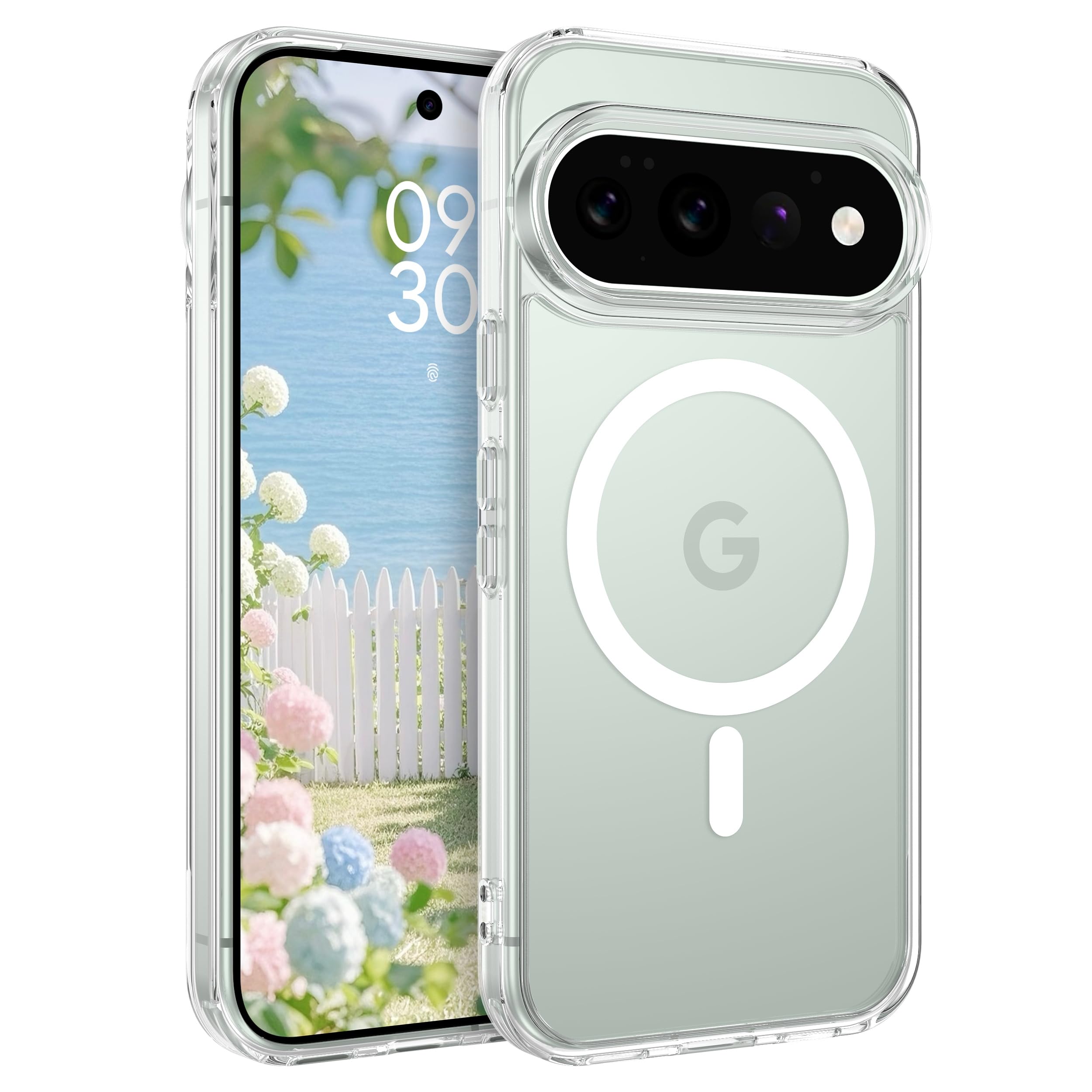 VENINGO Google Pixel 11 Pro専用ケース クリア 純透明 MagSafe対応 ワイヤレス充電対応 TPU+PC シンプル 人気 滑り止め 薄型 軽量 耐衝撃 指紋防止 レンズ保護 グーグルピクセル11 Pro用カバー 6.3 インチ