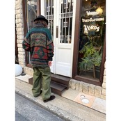〜90s WOOLRICH "NATIVE PATTERN" HAND KNIT Size M