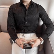 slim fashion printed shirt tops 00255