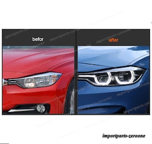 BMW　3シリーズ　F30　F35　320i　グレードアップLEDヘッドライト　左右セット　ハロゲン  -FRD-1188