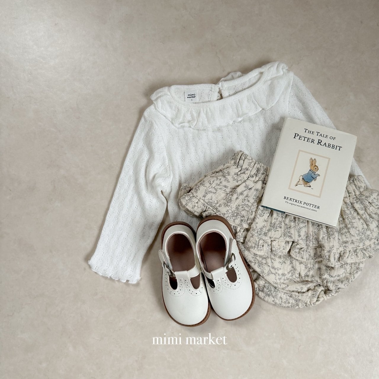 送料無料【予約】/ エルボンフリルTシャツ  / mimimarket
