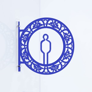 ツケレルン（1wayピクトサイン）軽量 アクリル 突き出し 看板 （植物 01 男子トイレ-サイン）1way-0044