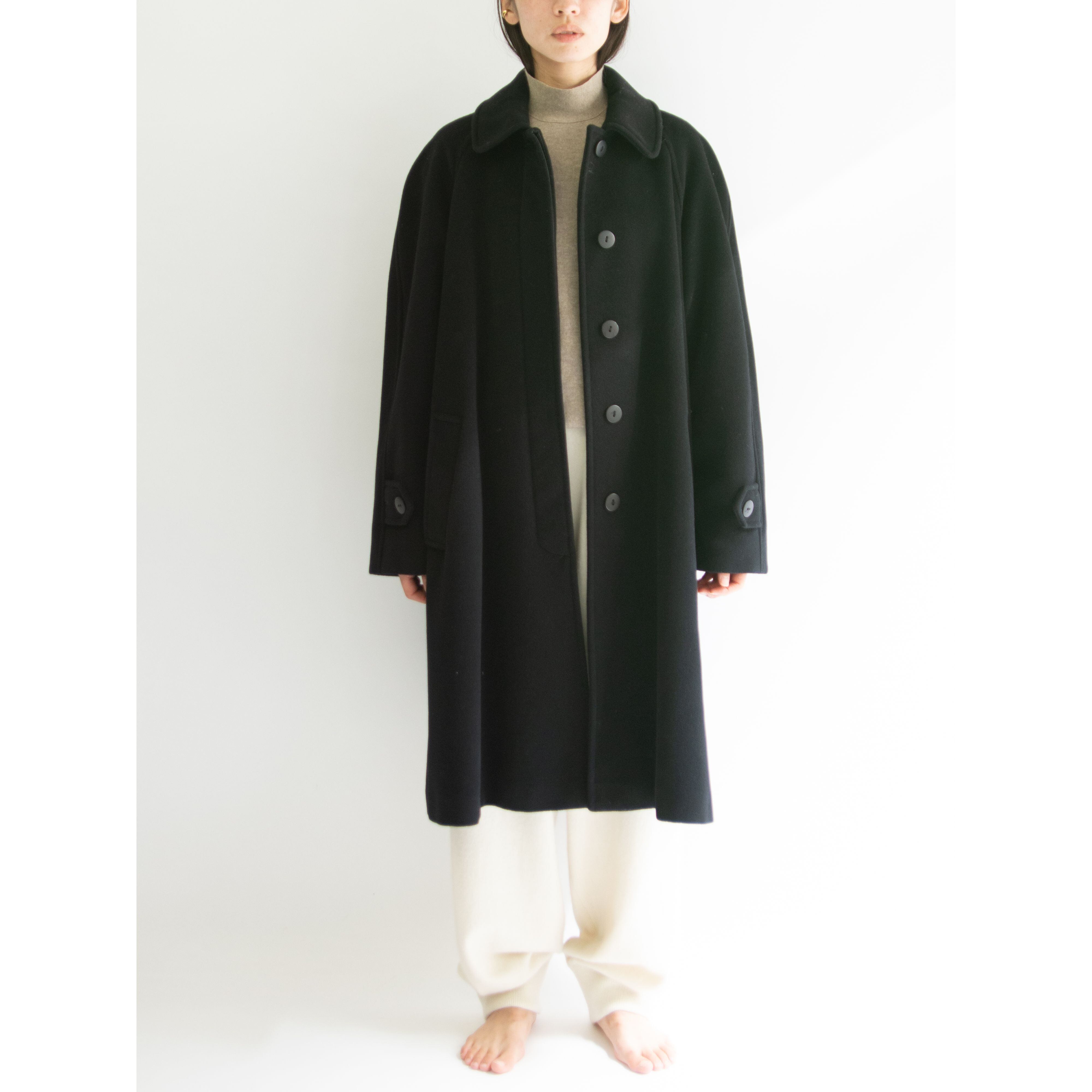 【SQUARE N°4】Made in France Wool-Angora-Cashmere Oversized Coat（フランス製 ウールアンゴラカシミヤ オーバーサイズコート ステンカラー）