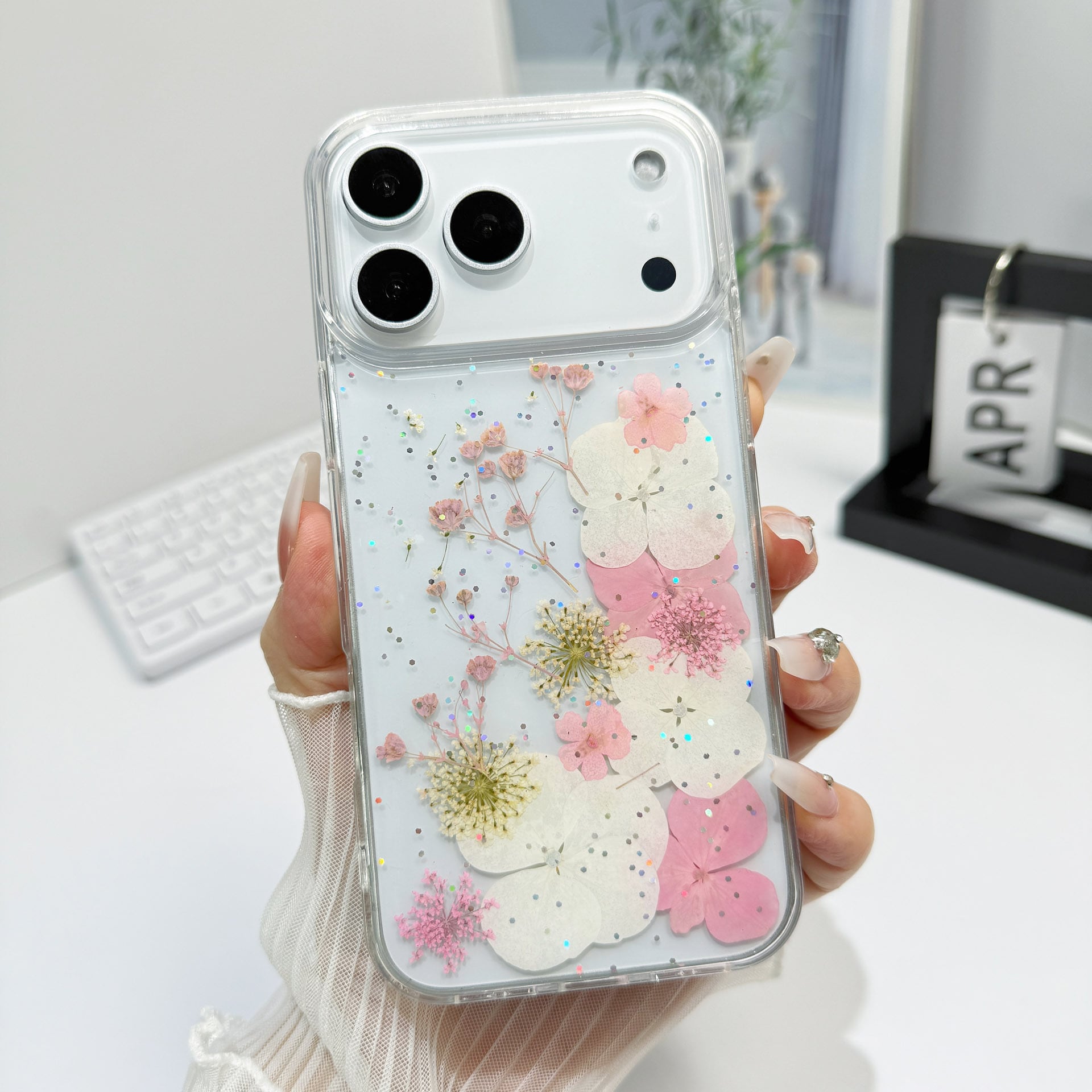 押し花 ドライフラワー iphone 17 16 15 14 13 12 ケース クリア