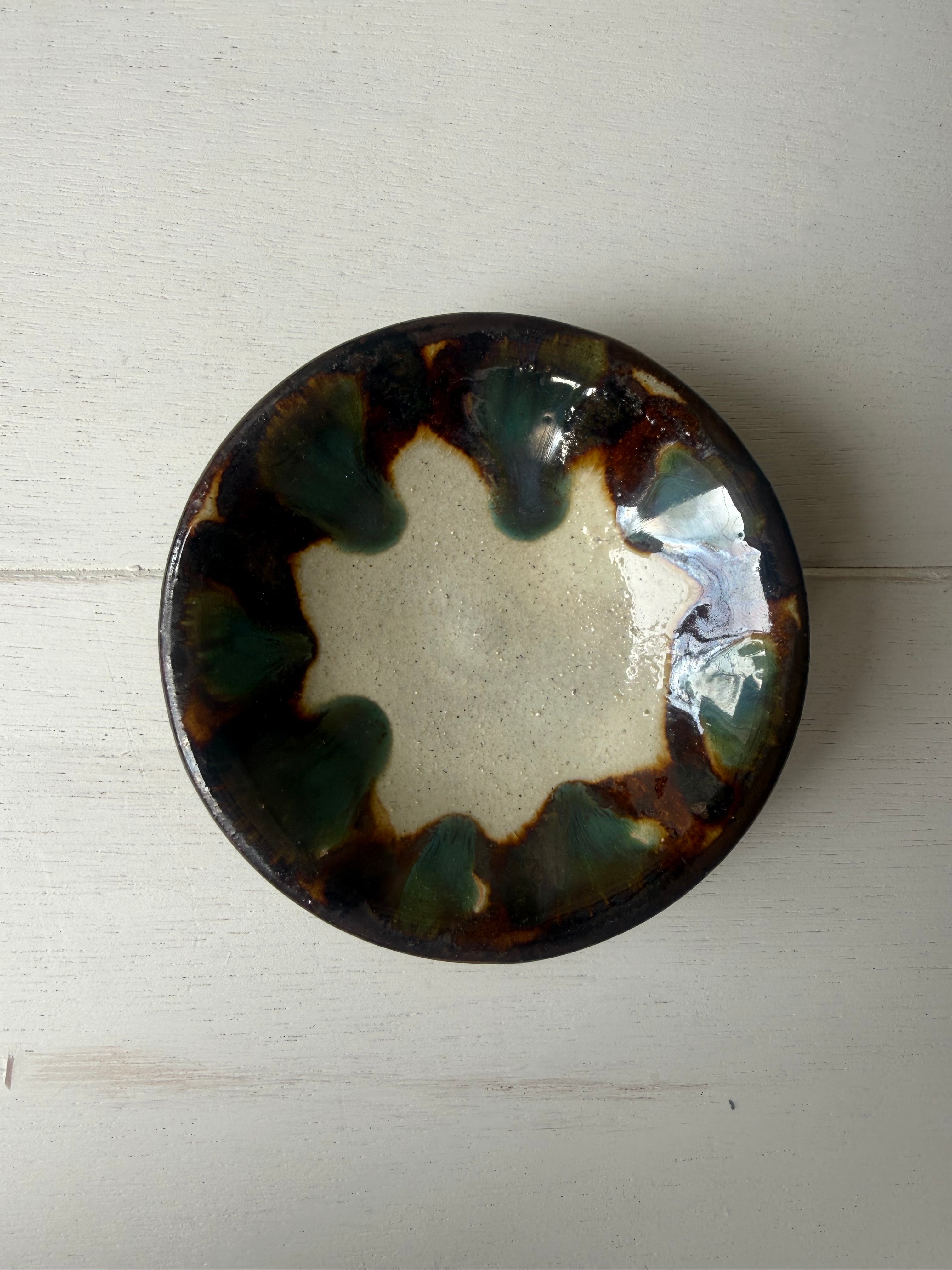 横田屋窯 3.5寸皿 丸紋 天皿