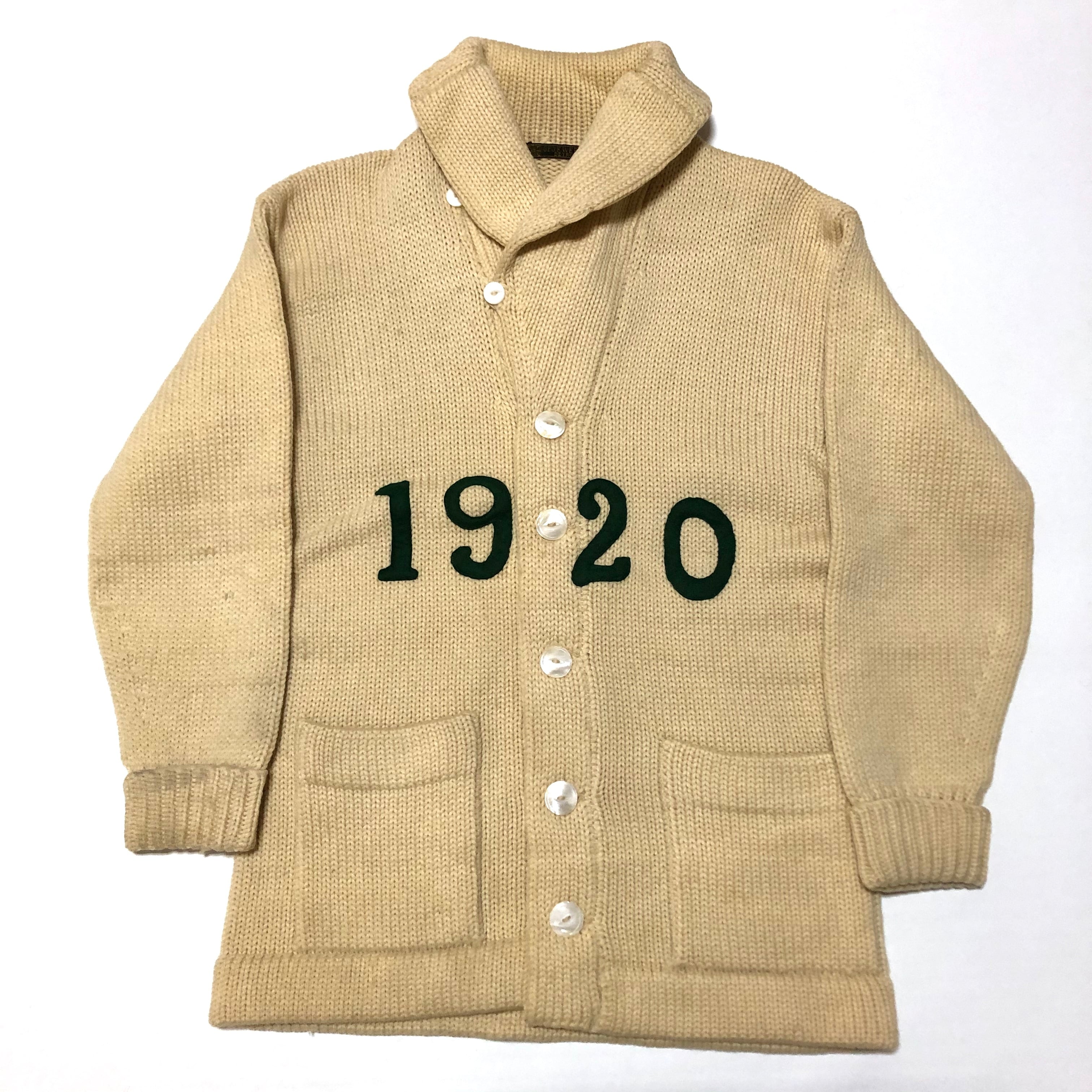 US VINTAGE 30S ショールカラー カーディガン レタード  40S