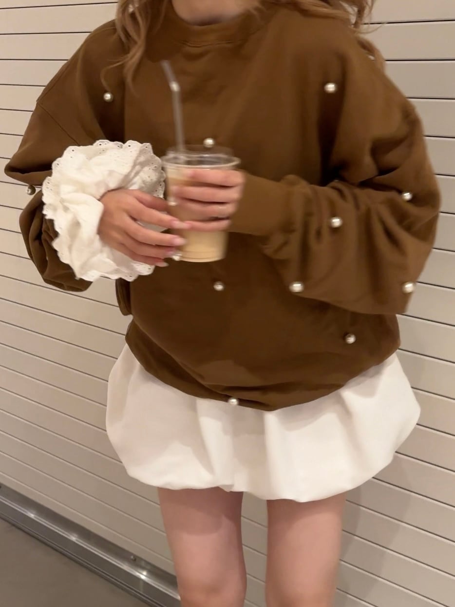 MARRY ME パールスウェット　ブラック　FREE MARRY ME パールスウェット ブラック FREE MARRY ME パール