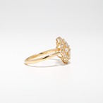 フラワーモチーフダイヤモンド デザインリング K18 / 1.000ct