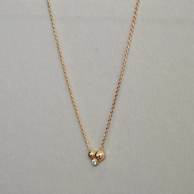 silver925 one grain zircon necklace