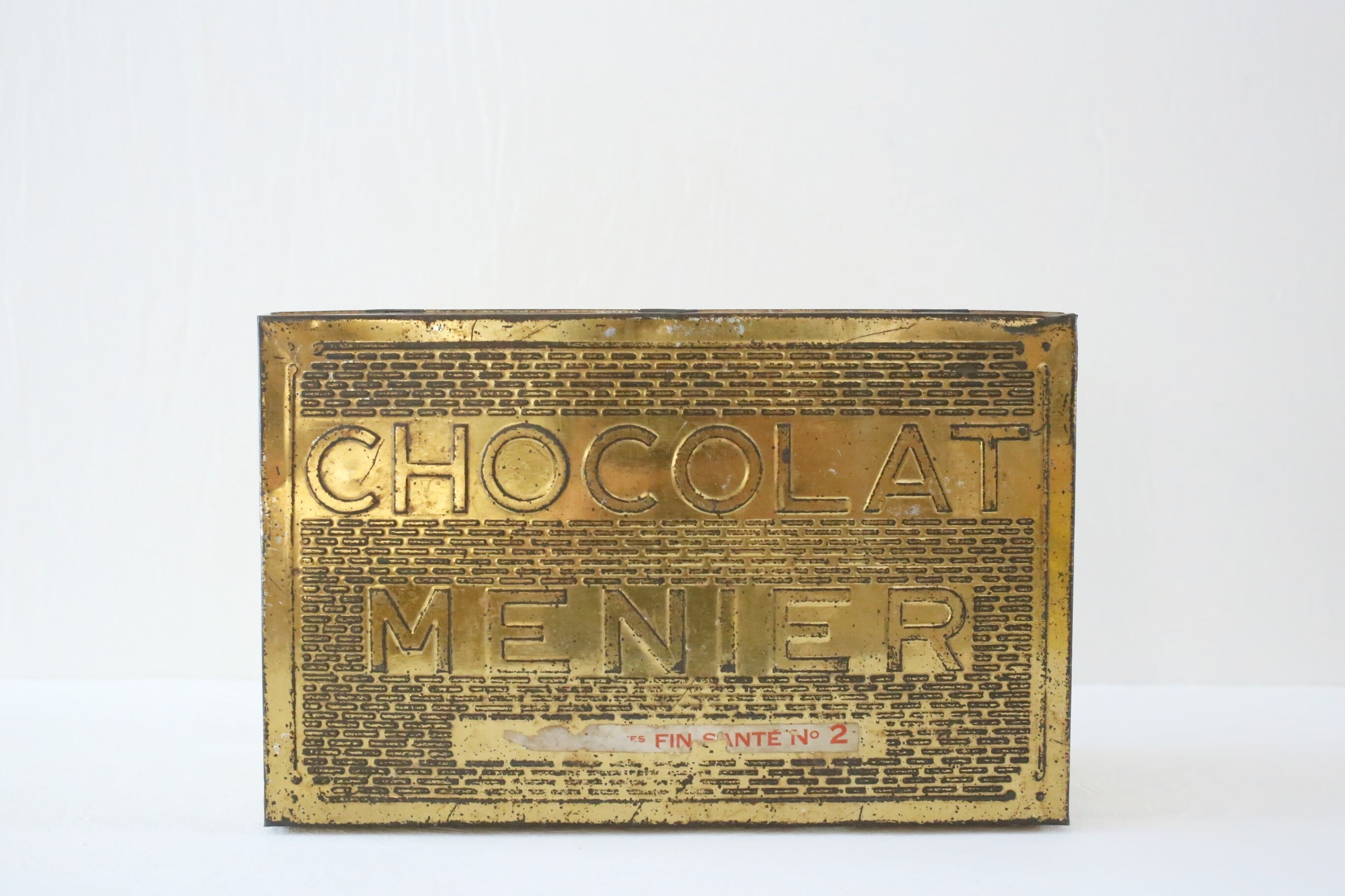 フランス アンティーク ヴィンテージ CHOCOLAT MENIER ショコラ・ムニエ 缶 『No.2 250TAB』 N-02876