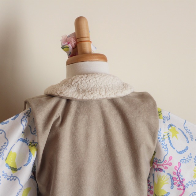 【カジュアル 着物】ふわもこ 被布コート　Mysterious 80〜110サイズ // 送料無料 //