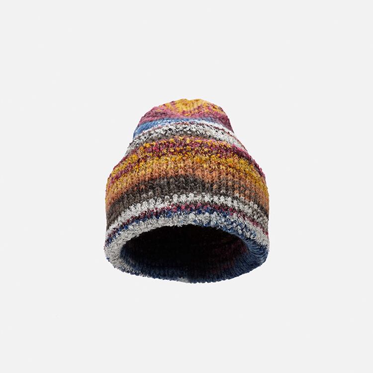 ★RAINBOW STRIPED WOOL HAT　　　A0827