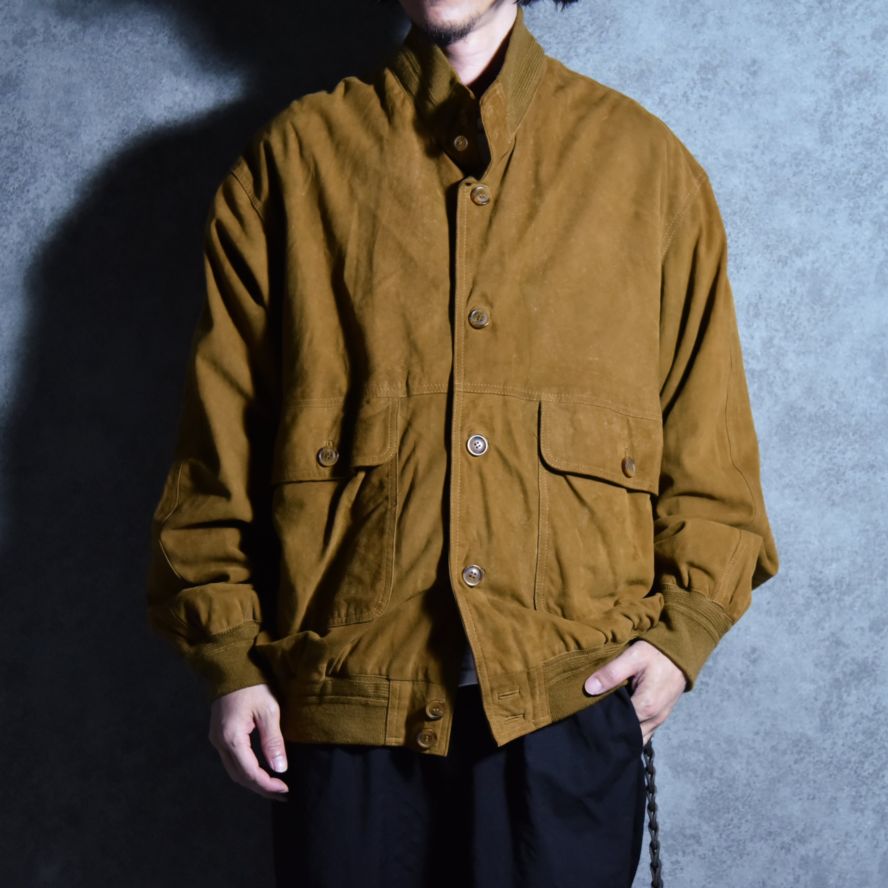 90s made in Italy vintageレザージャケット スウェード 90s Italian Suede Leather Jacket VERA PELLE スエード レザー