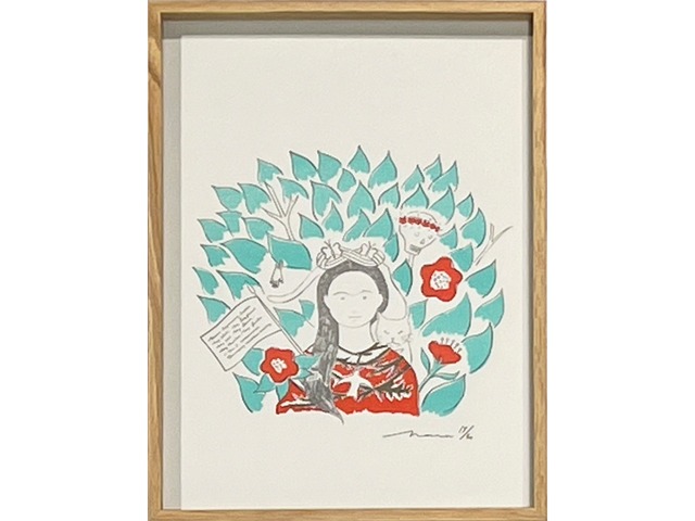 井上奈奈「猫のミーラ」作品1 RISOGRAPH