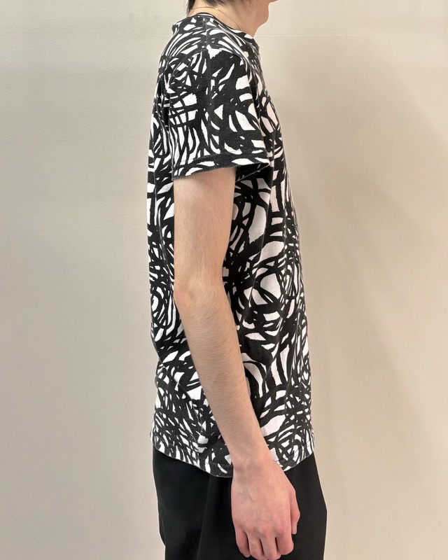 【14/AW Dior HOMME】monotone scribble T-shirt