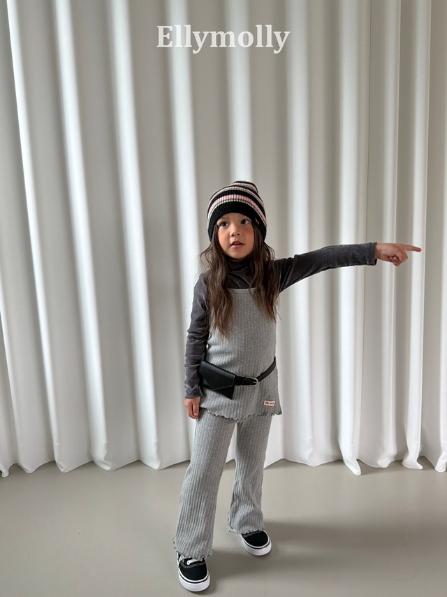 【予約】ELLY MOLLY ビッグストレッチブーツカット 秋冬 kids キッズ　大人　レディース　　女の子　小学生　キッズ　韓国子供服　海外ファッション　韓国ブランド　韓国ファッション　親子　お揃い　親子コーデ　リボン　子供服 nicoru ギャル　海外子供服