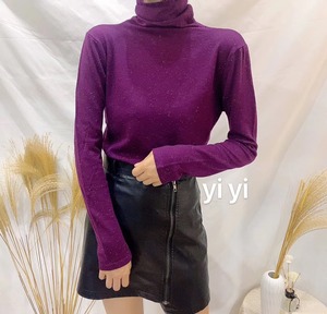 タートルネックトップス