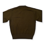 DAKS ダックス アーガイル ケーブル編み ヘンリー デザイン ウールニットセーター サイズ M /メンズ/オリーブグリーン系