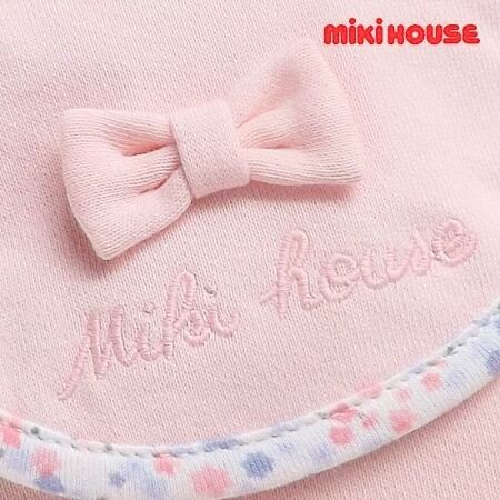 ミキハウス女の子出産祝い リバーシブルポンチョとリュックセット