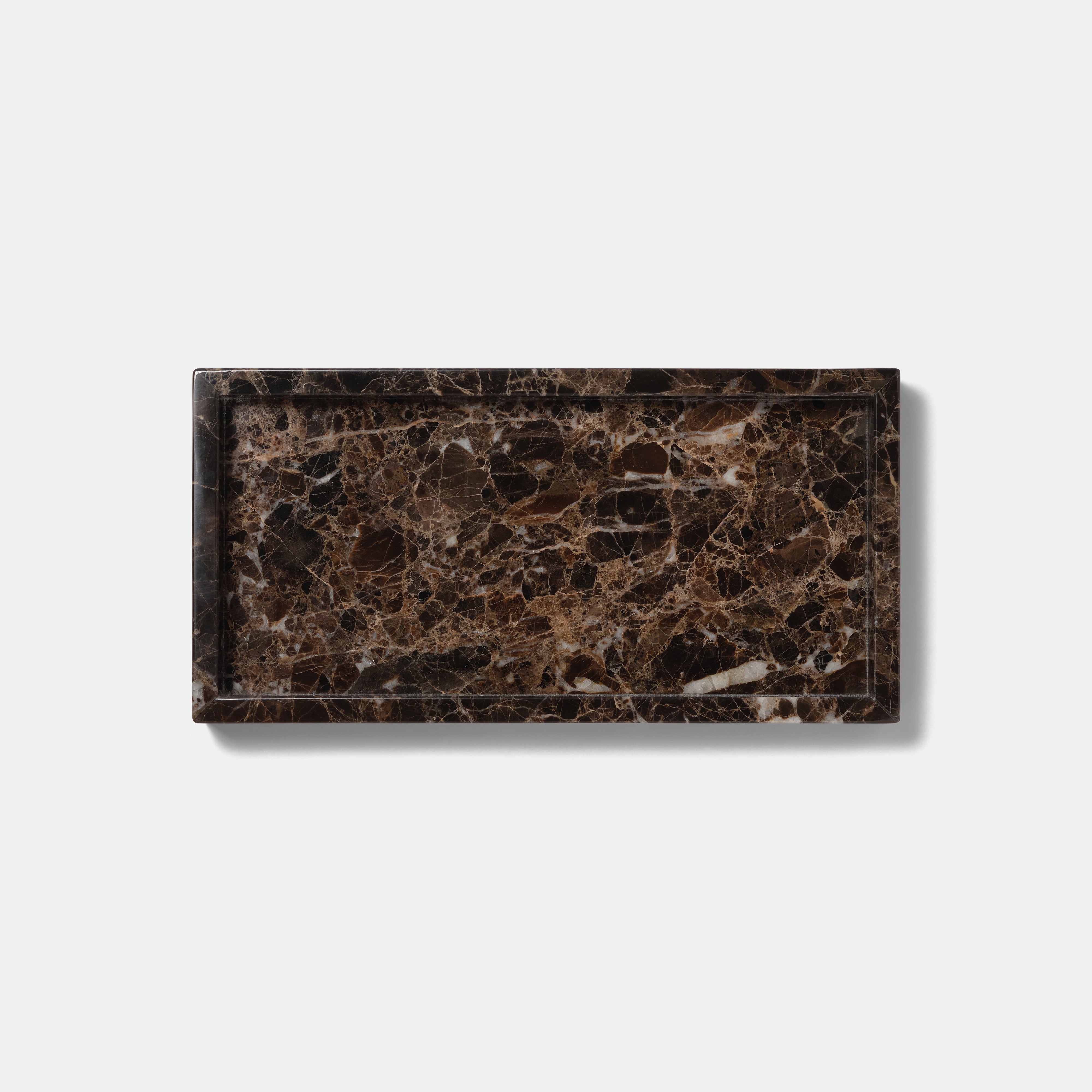 MARBLE TRAY - Emperador dark × Medium