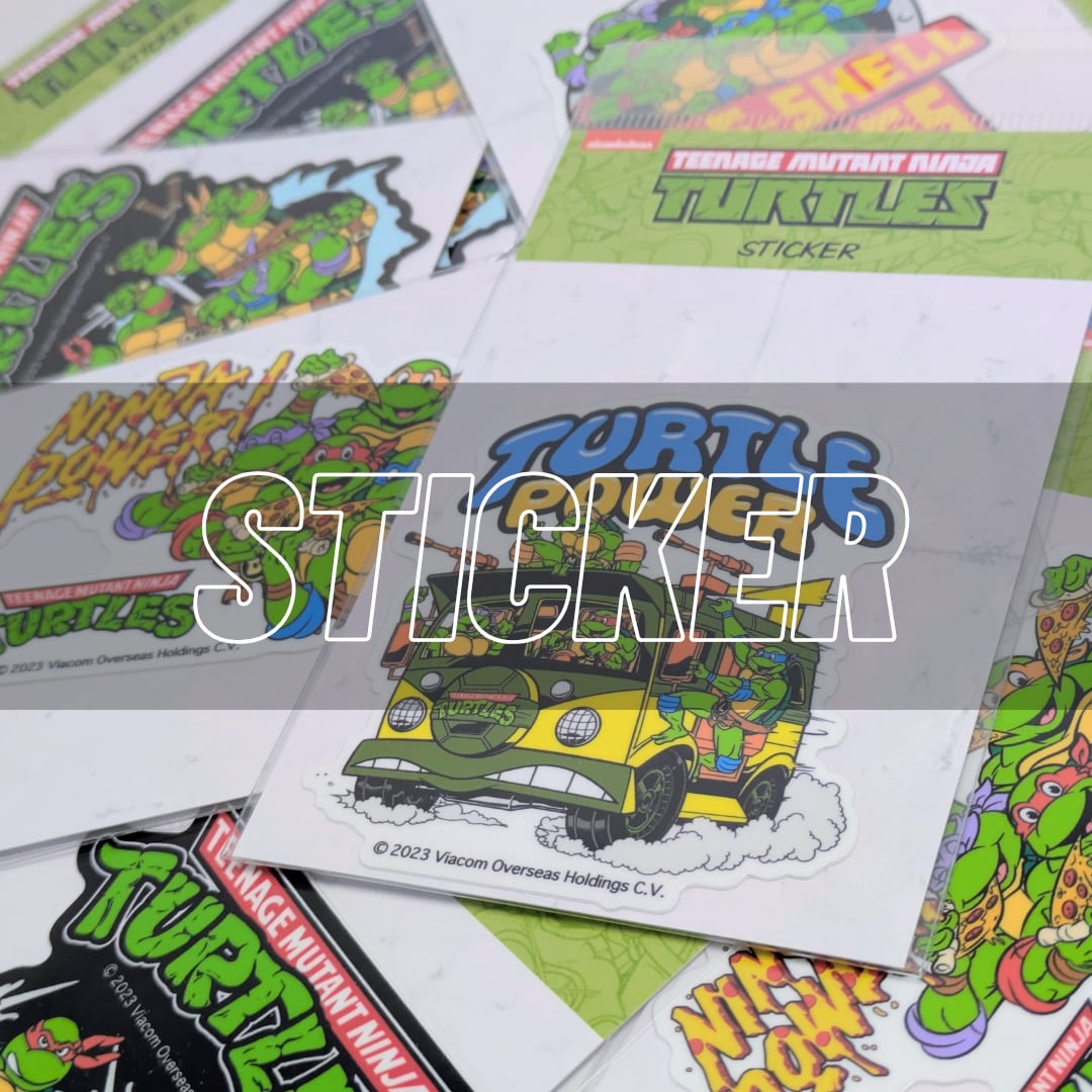 送料無料!!【 DIE-CUT STICKER / ダイカットステッカー】『 Teenage Mutant Ninja Turtles / タートルズ 』メンバー集合 TMNT / ステッカー / シール 〚アメリカン雑貨 アメトイ〛