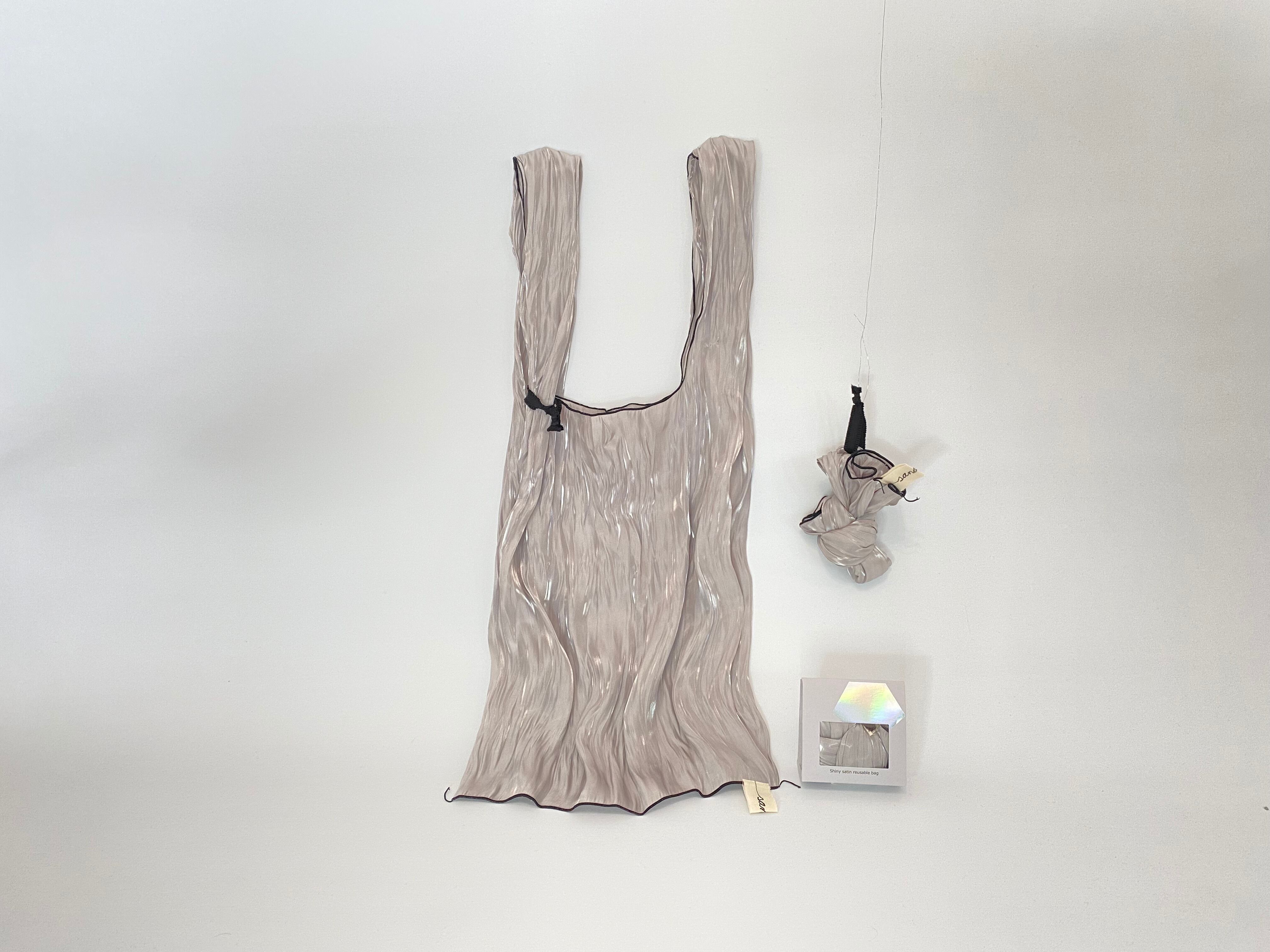 送料無料 シャイニーサテンエコバッグ ＜L size＞ | sandext