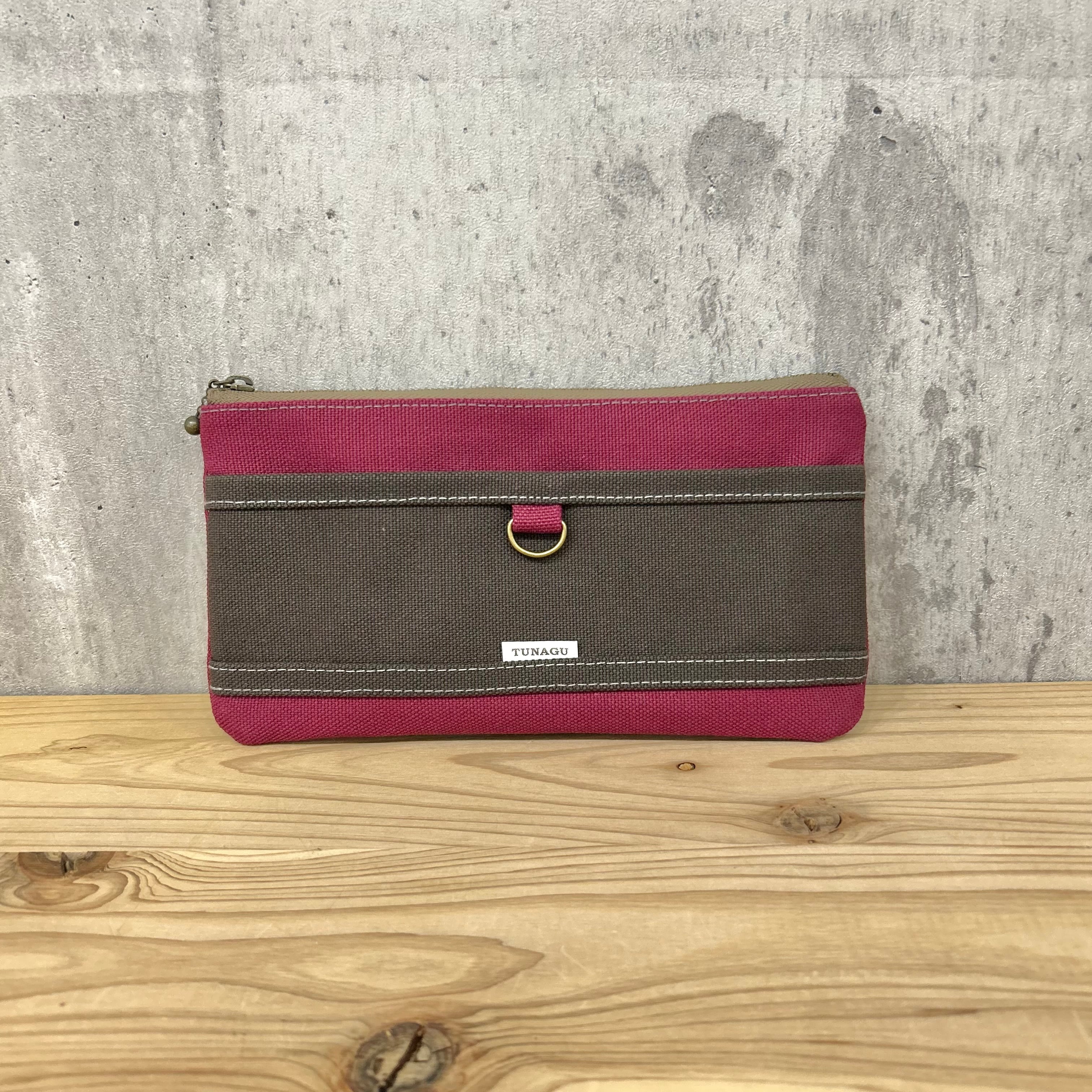 ▼Mulch Wallet pouch 【ワイン×焦茶】