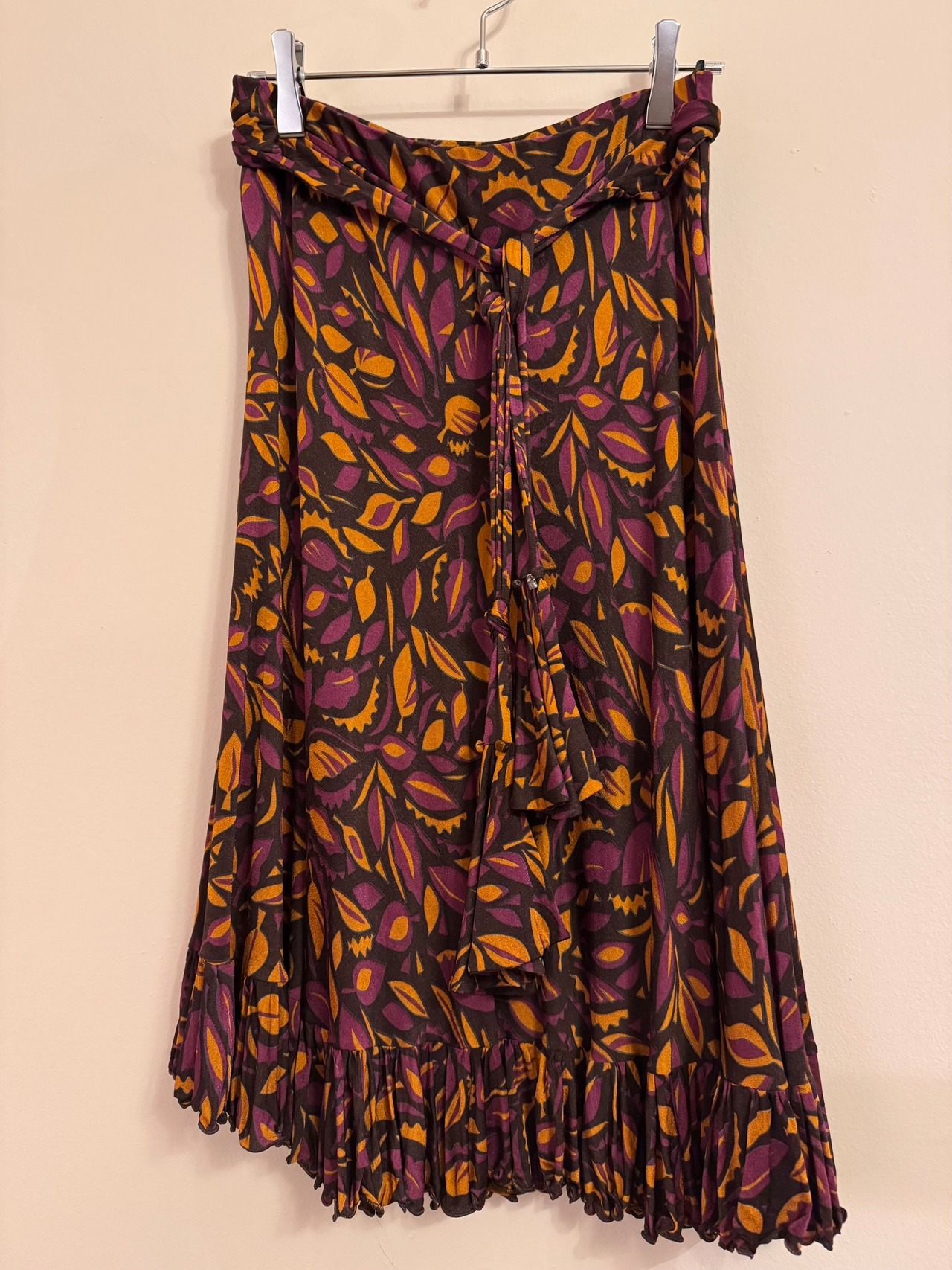 Max Mara ボタニカルリーフプリントスカート