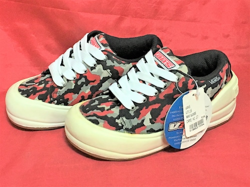 Vans（バンズ）PRINT BLUCHERS（プリント ブリーチャーズ）V-7116  4.5 22.5~23cm 黒/迷彩 厚底 90s❻