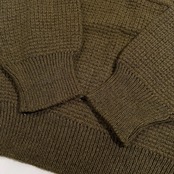 ビンテージ emanuel ungaro エマニュエル ウンガロ ミリタリー風 ウールニットセーター サイズ L /メンズ/オールド/カーキ オリーブ系