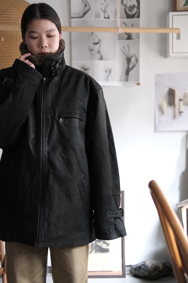 90‘s old “B-3 type leather jkt“