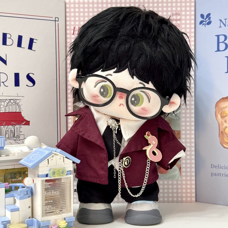 20cmぬいぐるみ用 スーツ シャツ+ジャケット+パンツ+ネクタイ 着せ替え