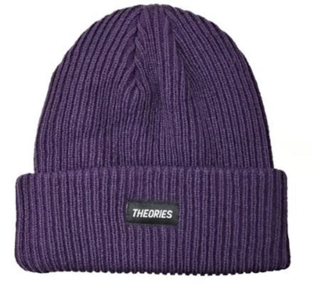 THEORIES / BEANIE / STAMP LABEL RIB KNIT / PURPLE