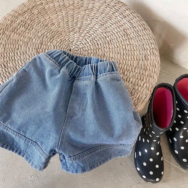 denim short pants ｜デニム ショートパンツ ズボン シンプル 女の子 男の子